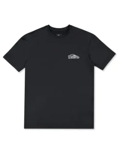 Quiksilver Boys 8-16 Carbon Short Sleeve Rashguard In Black