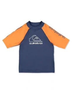 Quiksilver Boys 2-7 On Tour Short Sleeve Rashguard In Jaffa Orange