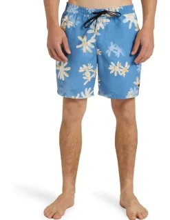 Quiksilver Everyday Printed 17 Volley Shorts Quiet Harbor Rave Dazie