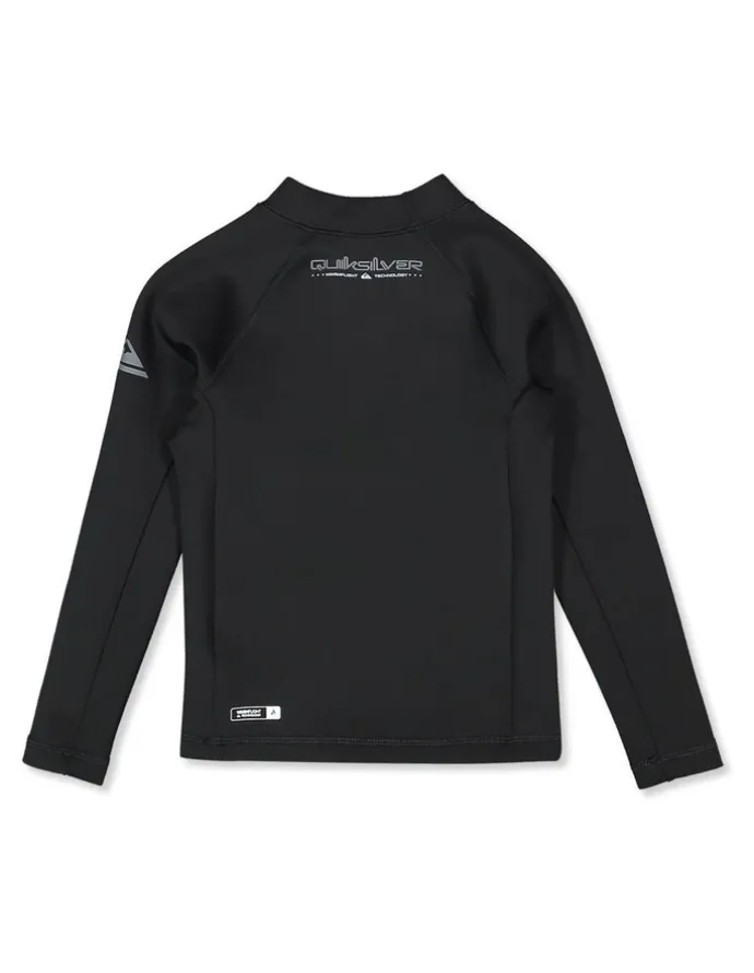 Quiksilver Heat Boy Long Sleeve Rash Vest in Black