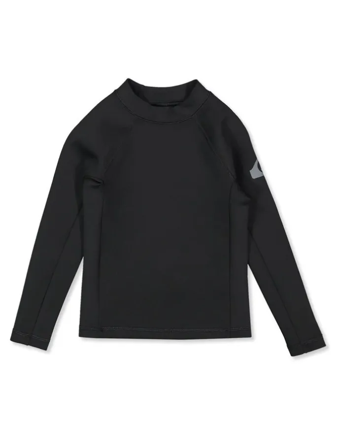 Quiksilver Heat Boy Long Sleeve Rash Vest in Black