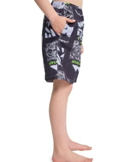 Quiksilver Mercury Volley 17 Inch Swim Shorts in Black Mercury