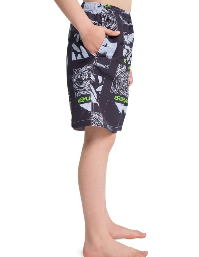 Quiksilver Mercury Volley 17 Inch Swim Shorts in Black Mercury