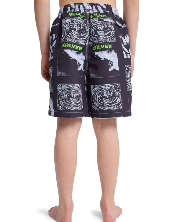 Quiksilver Mercury Volley 17 Inch Swim Shorts in Black Mercury