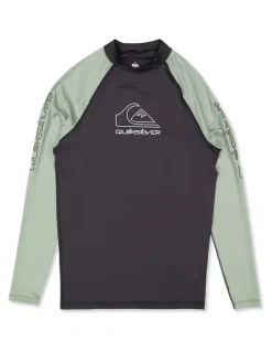 Quiksilver On Tour Long Sleeve Rash Vest Iceberg Green