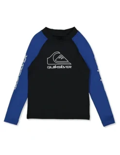 Quiksilver On Tour Long Sleeve Rash Vest in Monaco in Blue