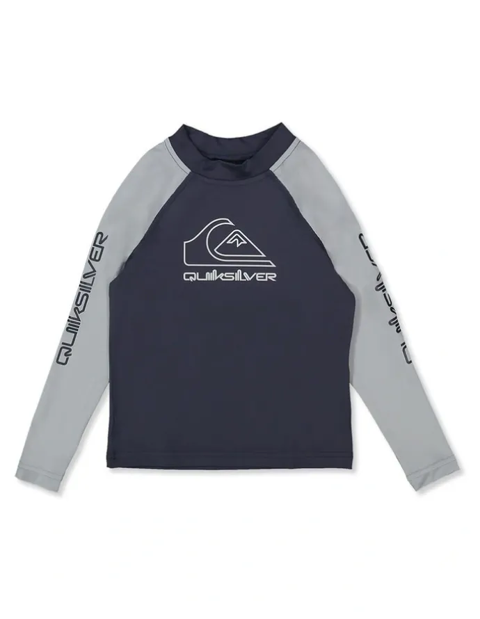 Quiksilver On Tour Long Sleeve Rash Vest in Black
