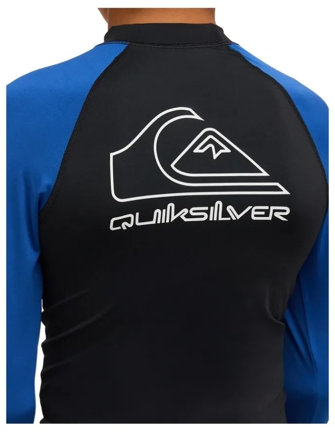 Quiksilver On Tour Long Sleeve Rash Vest in Monaco in Blue