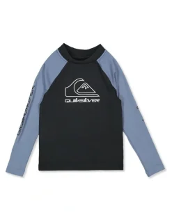 Quiksilver On Tour Long Sleeve Rash Vest in Blue