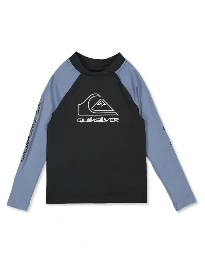 Quiksilver On Tour Long Sleeve Rash Vest in Blue
