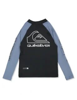 Quiksilver On Tour Long Sleeve Rash Vest in Blue
