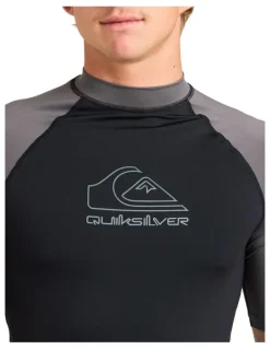 Quiksilver On Tour Short Sleeve Rash Vest Iron Gate