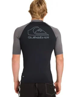 Quiksilver On Tour Short Sleeve Rash Vest Iron Gate