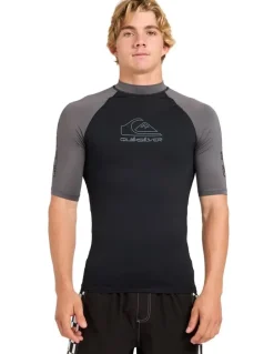 Quiksilver On Tour Short Sleeve Rash Vest Iron Gate