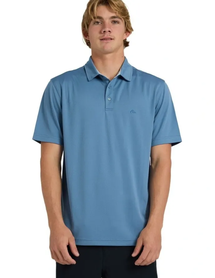 Quiksilver Pacific Polo Short Sleeve Shirt Coronet Blue