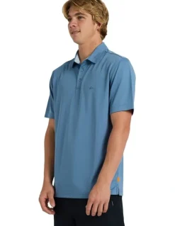 Quiksilver Pacific Polo Short Sleeve Shirt Coronet Blue
