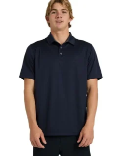 Quiksilver Pacific Polo Short Sleeve Shirt Dark Navy