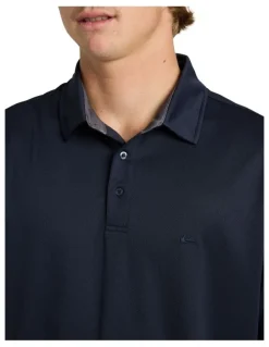 Quiksilver Pacific Polo Short Sleeve Shirt Dark Navy