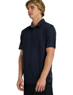 Quiksilver Pacific Polo Short Sleeve Shirt Dark Navy