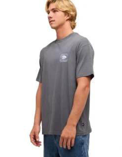 Quiksilver Retro Lock Up T-Shirt In Iron Gate