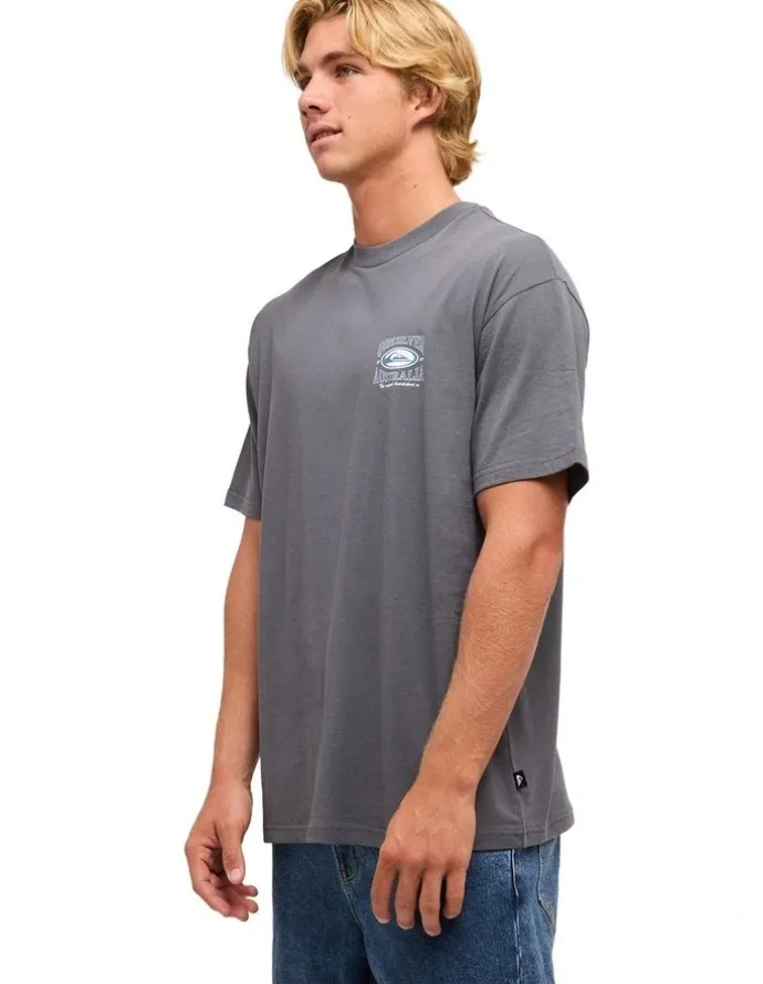 Quiksilver Retro Lock Up T-Shirt In Iron Gate