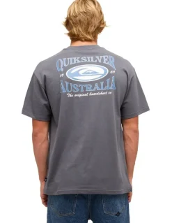 Quiksilver Retro Lock Up T-Shirt In Iron Gate