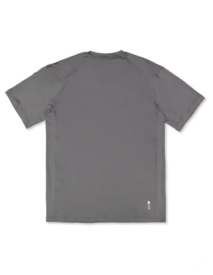 Quiksilver Sea Grass UV Short Sleeve Rashguard In Iron Gate