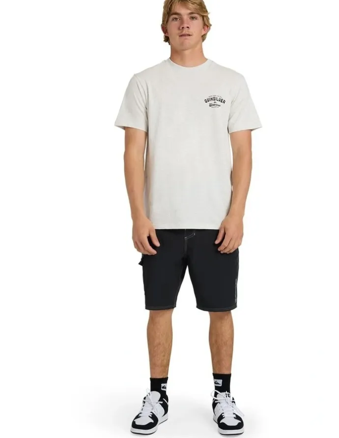 Quiksilver Skipper T-Shirt In Light Grey Heather