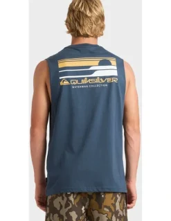 Quiksilver Stacked Horizon Muscle in Blue