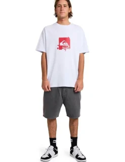 Quiksilver System Denim Shorts In Dark Smoke