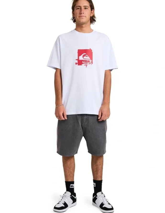Quiksilver System Denim Shorts In Dark Smoke