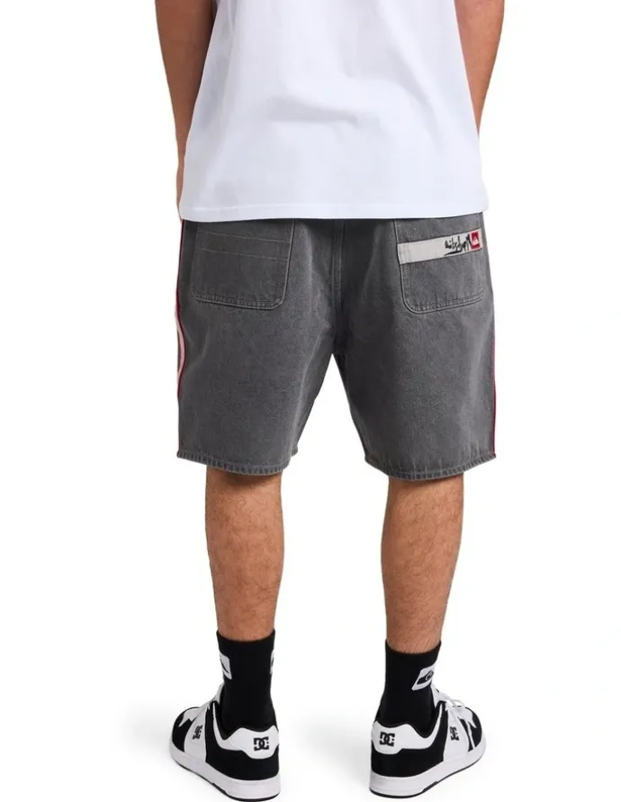 Quiksilver System Denim Shorts In Dark Smoke