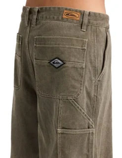 Quiksilver Wrench Denim Shorts In Canteen