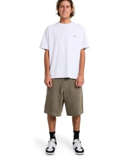 Quiksilver Wrench Denim Shorts In Canteen