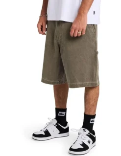 Quiksilver Wrench Denim Shorts In Canteen