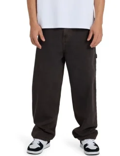 Quiksilver YG Baggy Denim Pants Black Black Tint Brown