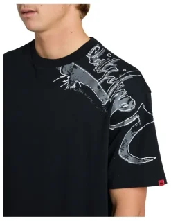 Quiksilver YG Scrawled Oversized T-Shirt Black