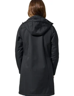 Rainbird Ersa Long Softshell Coat in Black
