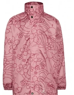 Rainbird Stowaway Kids Waterproof Rain Jacket in Dusty Pink