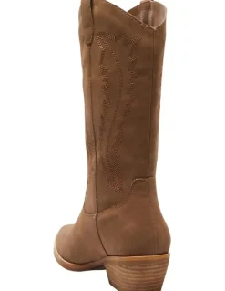 Ravella Cowboy Western Boots in Cognac