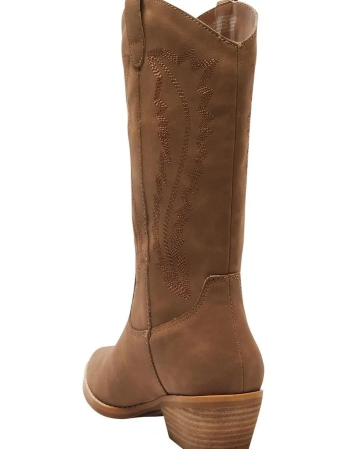 Ravella Cowboy Western Boots in Cognac