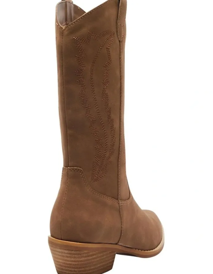 Ravella Cowboy Western Boots in Cognac