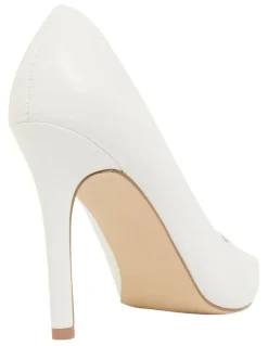 Ravella Harbour Heeled Shoes in White Smooth
