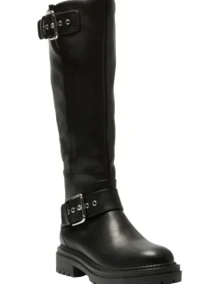 Ravella Highway Knee Boots in Black