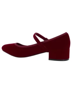 Ravella Juliet Heeled Shoes in Wine Velvet