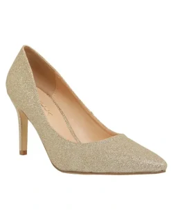 Ravella Wild Gold Glitter Heeled Shoes