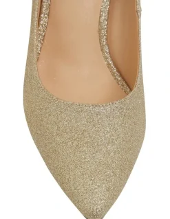 Ravella Wild Gold Glitter Heeled Shoes