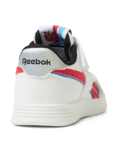 Reebok Court Advance Elastic Lace And Top Strap Sneakers In White
