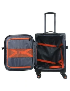 Reebok Pro 54cm Cabin Leather Film Soft Shell Case in Black