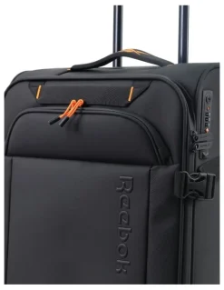 Reebok Pro 54cm Cabin Leather Film Soft Shell Case in Black